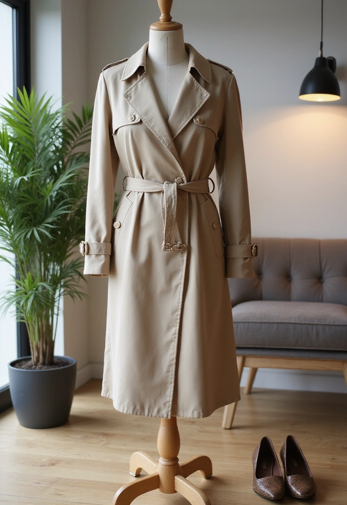 20 Stylish Office Outfits That'll Make You Feel Like a Boss (Say Hello to #5!) - 16. The Tailored Trench Coat