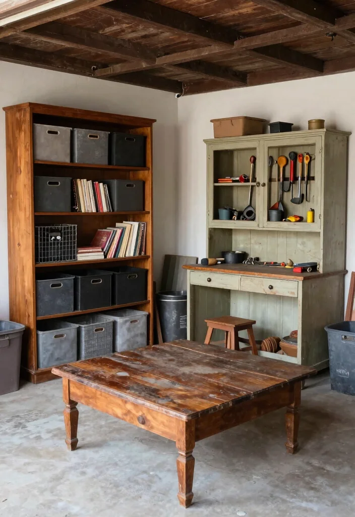 15 Easy Garage Decluttering Tips That Will Change Your Life Forever! - 12. Make Use of Old Furniture 1