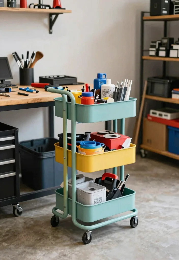 15 Easy Garage Decluttering Tips That Will Change Your Life Forever! - 13. Use a Mobile Storage Solution 1