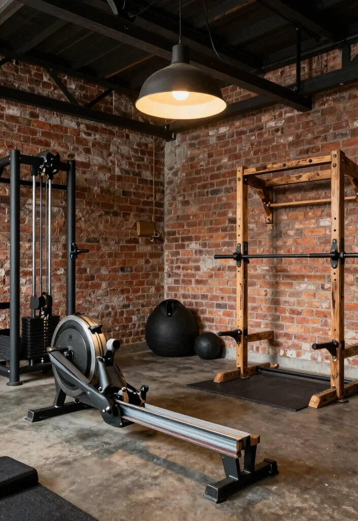 15 Modern Home Gym Inspirations That'll Elevate Your Fitness Game! - 2. Industrial Edge 1