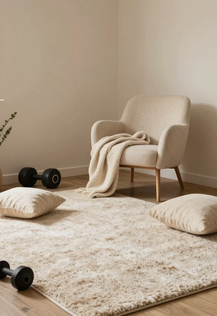 15 Modern Home Gym Inspirations That'll Elevate Your Fitness Game! - 7. Cozy and Comfortable 1