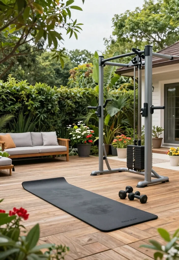 15 Modern Home Gym Inspirations That'll Elevate Your Fitness Game! - 8. Outdoor Bliss 1