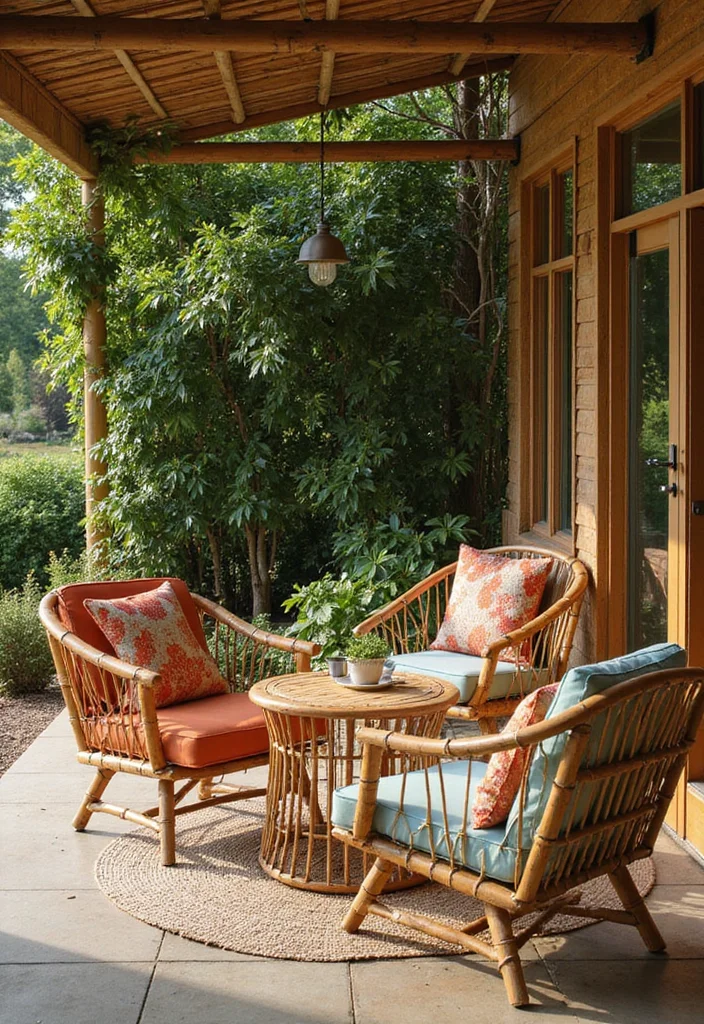 15 Stunning Outdoor Furniture Ideas That Will Transform Your Patio into a Dream Oasis! - 10. Eco-Friendly Bamboo Furniture 1