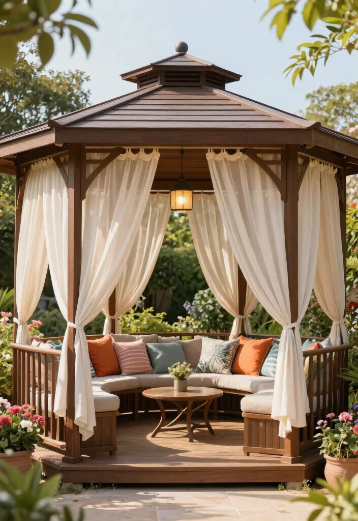 15 Stunning Outdoor Furniture Ideas That Will Transform Your Patio into a Dream Oasis! - 11. Pop-Up Gazebo for Shade 1
