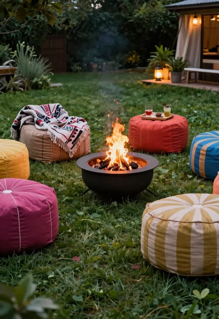 15 Stunning Outdoor Furniture Ideas That Will Transform Your Patio into a Dream Oasis! - 5. Versatile Outdoor Poufs 1