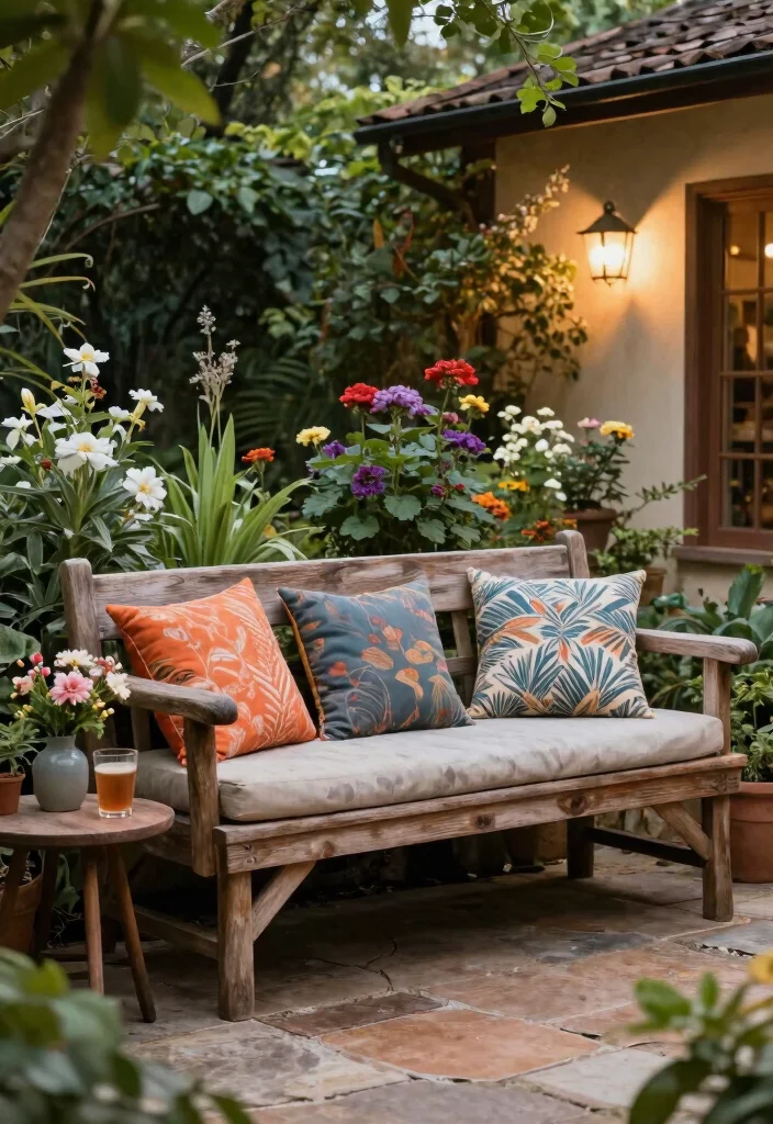 15 Stunning Outdoor Furniture Ideas That Will Transform Your Patio into a Dream Oasis! - 6. Rustic Wooden Benches 1