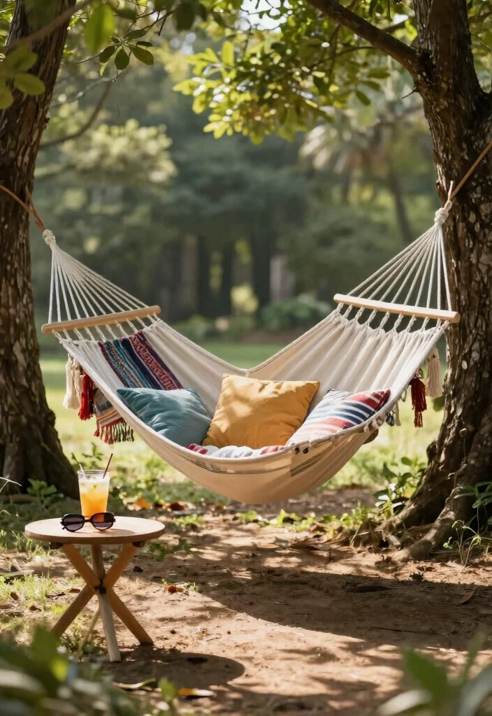 15 Stunning Outdoor Furniture Ideas That Will Transform Your Patio into a Dream Oasis! - 7. Stylish Hammock for Relaxation 1