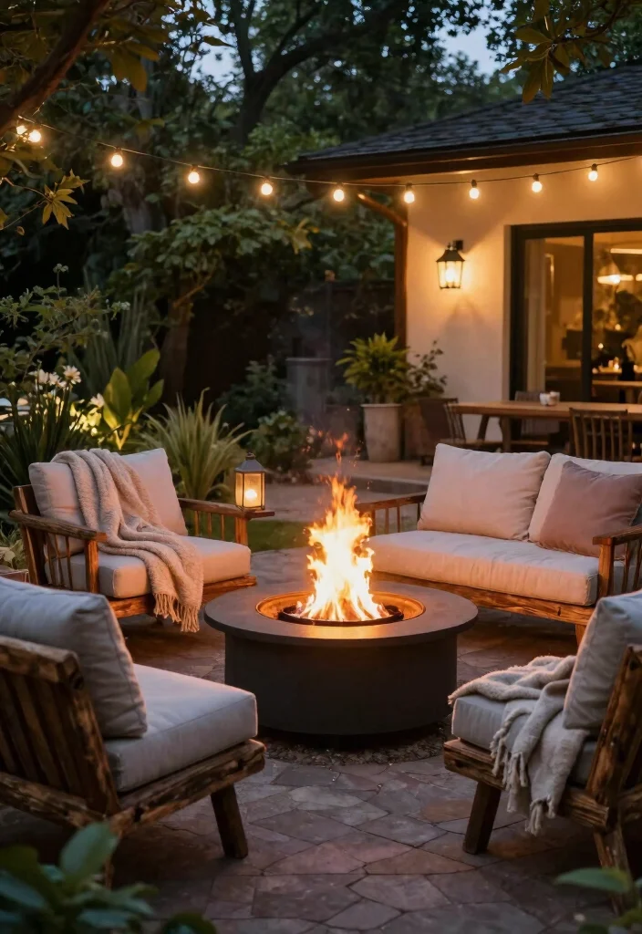 15 Stunning Outdoor Furniture Ideas That Will Transform Your Patio into a Dream Oasis! - 8. Fire Pit Seating for Cozy Nights 1