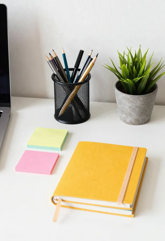 15 Trendy Dorm Room Decor Hacks That Will Transform Your Space. - 10. Chic Desk Accessories 1