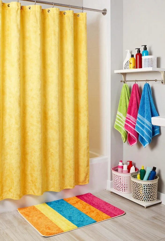 15 Trendy Dorm Room Decor Hacks That Will Transform Your Space. - 11. Colorful Bath Accessories 1
