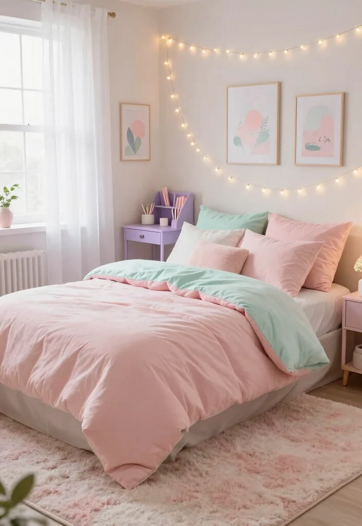 Achieve Stunning Dorm Room Aesthetics with This Color and Style Guide! - 1. Dreamy Pastels: Soft and Serene 1