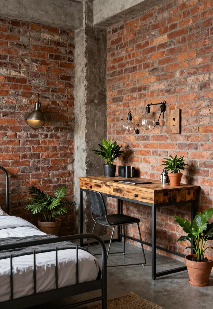 Achieve Stunning Dorm Room Aesthetics with This Color and Style Guide! - 8. Industrial Edge: Raw and Urban 1