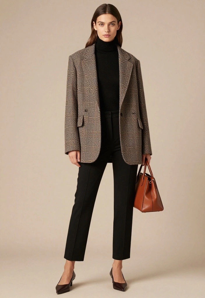 15 Chic Winter Outfits for American Women That Will Turn Heads This Season! - 3. Oversized Blazer with Tailored Pants 1