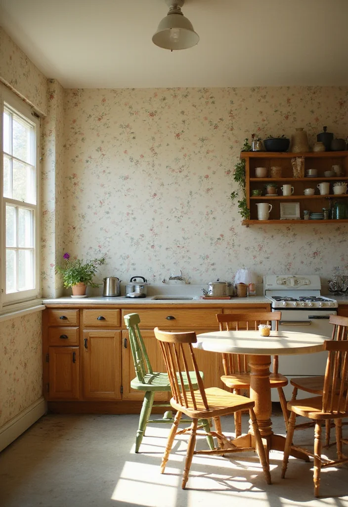 How to Choose Transformative Wallpapers That Outshine Traditional Decor! - 5. Vintage and Retro Vibes 1