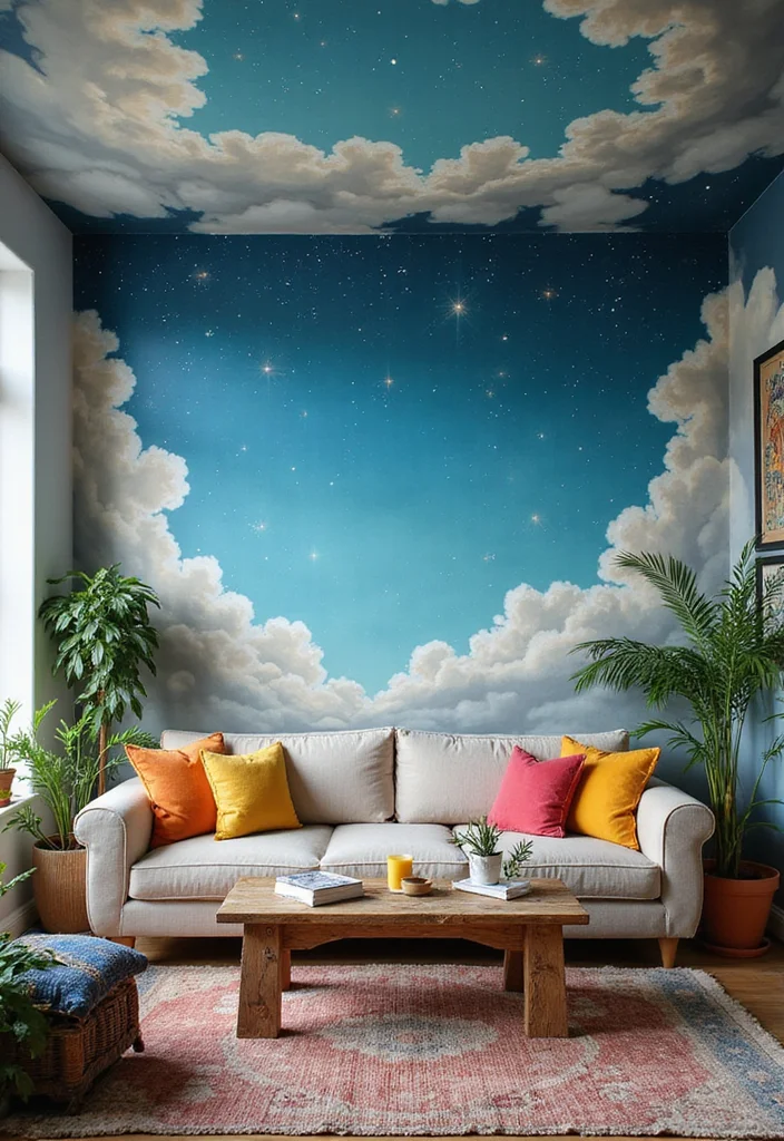 Look Up: Why the Ceiling is the Most Important Design Canvas of 2026 - 11. Artistic Ceiling Murals for Personalized Expression 1