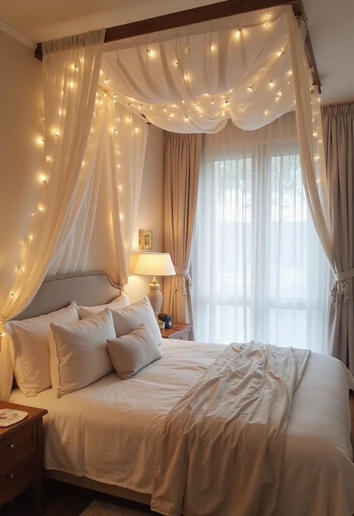 Look Up: Why the Ceiling is the Most Important Design Canvas of 2026 - 13. Ceiling Canopies: A Dreamy Retreat 1