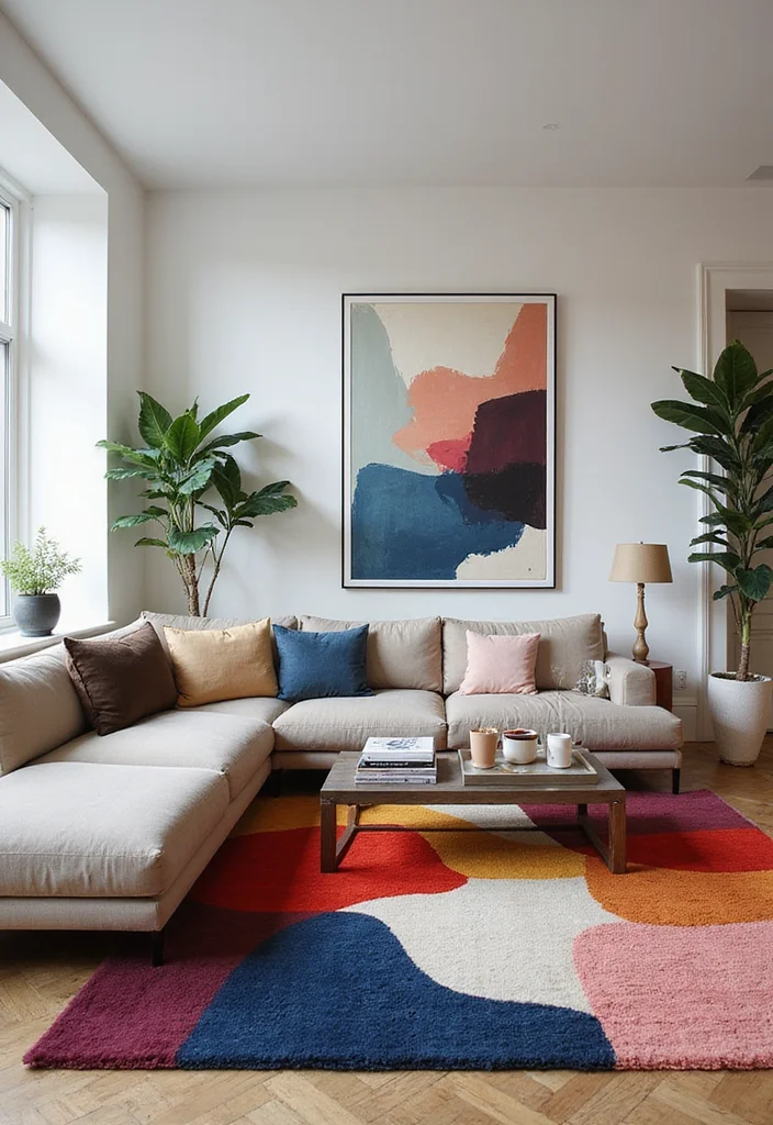 Outstanding Rugs to Make Your Home Stand Out! - 6. Artistic Flair with Abstract Rugs 1