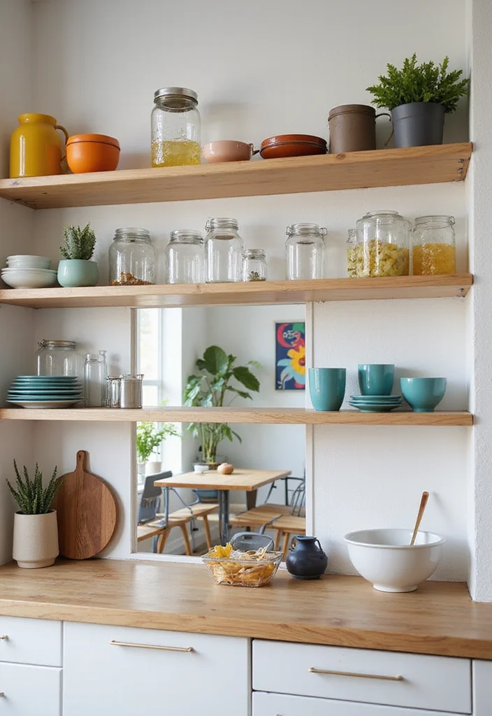 Small Apartment Magic: Layout Hacks That Make 500 Square Feet Feel Like a Mansion - 5. Opt for Open Shelving 1