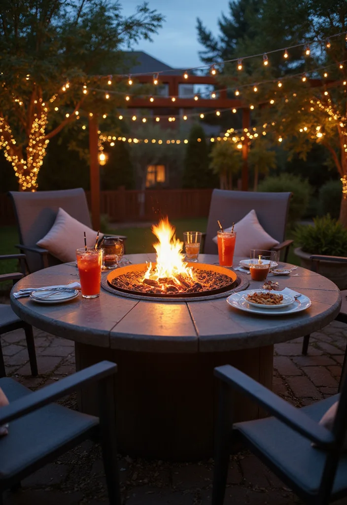 The Ultimate Guide to Modern Outdoor Tables That Elevate Your Aesthetics For Different Occasions - 9. The Fire Pit Table 1