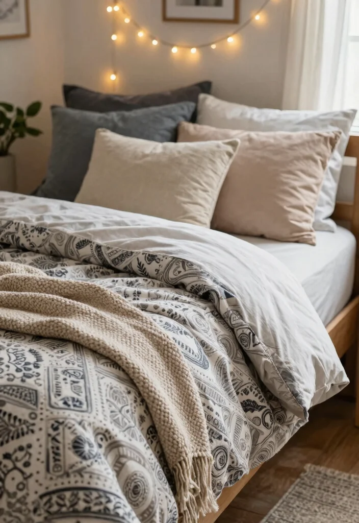Top Essentials for Creating an Aesthetic Dorm Room That Stands Out - 2. Cozy Bedding 1