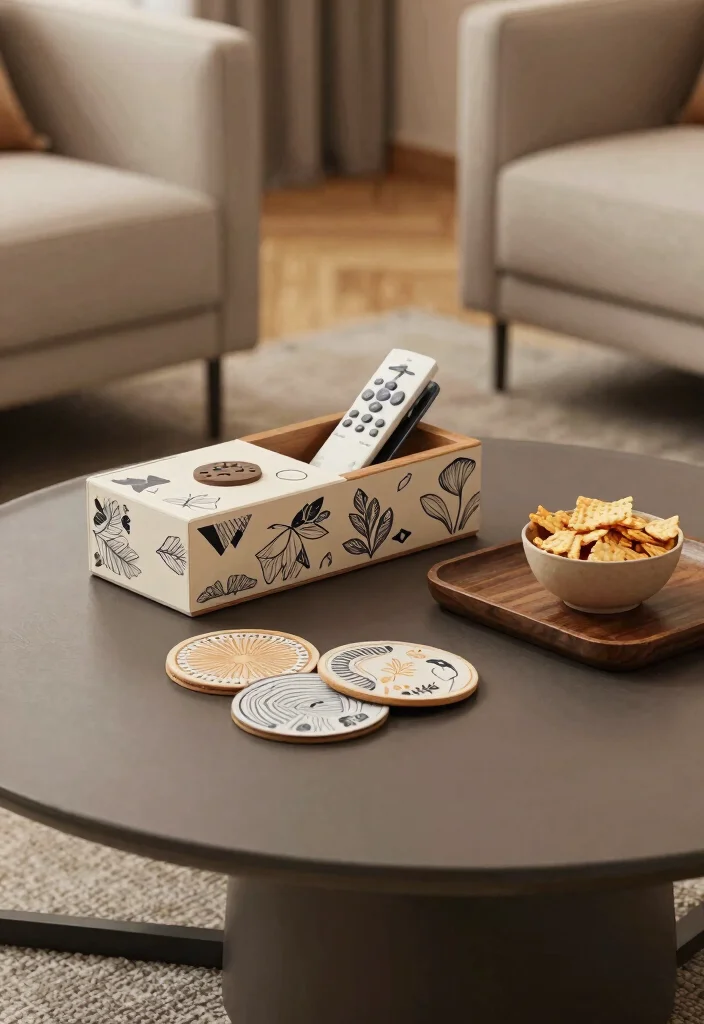 Step By Step: How to Effortlessly Style Your Coffee Table with Just Five Items - 5. Functional Elements 1